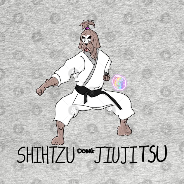 Shihtzu Doing Jiujitsu by Materiaboitv